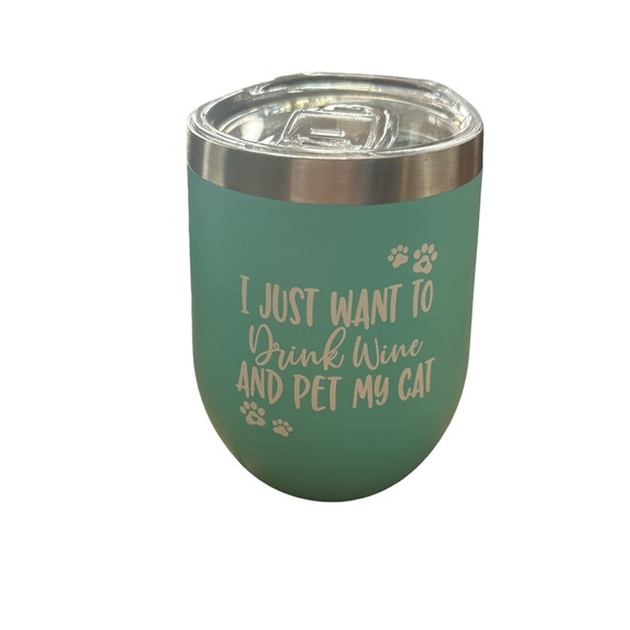 Sips & Gift Cutiset Funny Wine Glass,12 Ounce - Picture 1 of 4